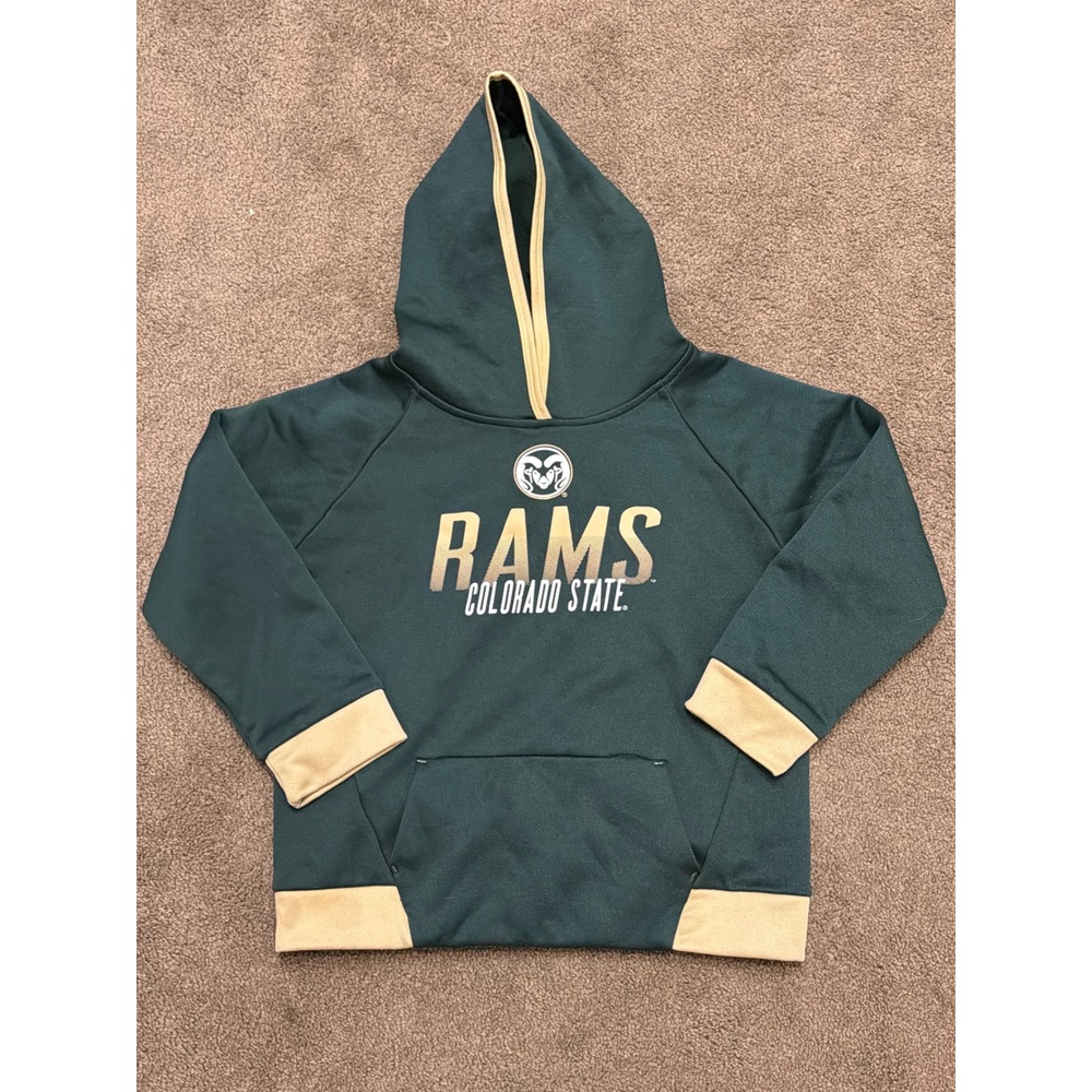 Rivalry Threads Hoodie Kids Medium 8/10 Green Excellent Colorado State Rams